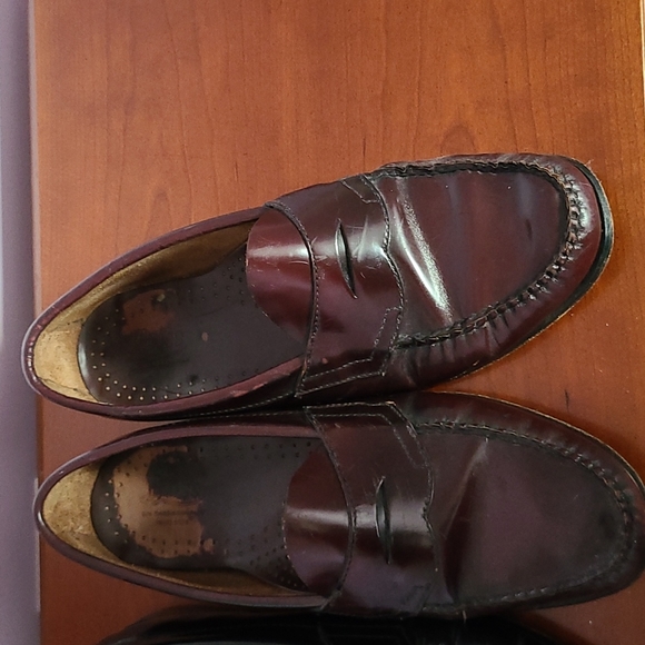 Bass men work shoe black and burgundy shoe size 9 - Picture 5 of 10